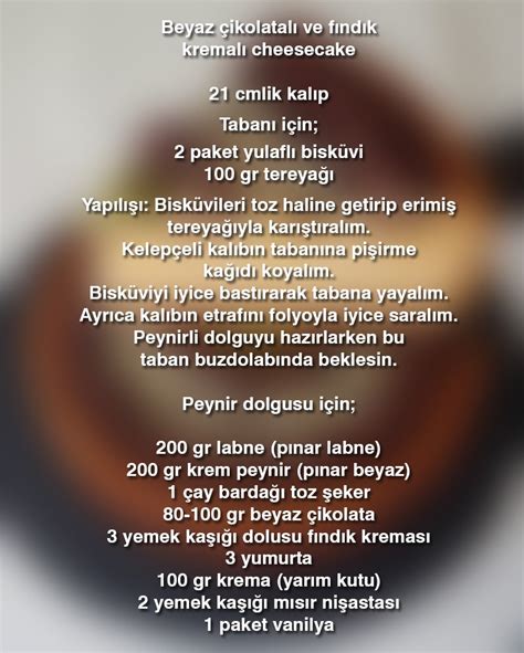 Fındık Kremalı Cheesecake Tarifi